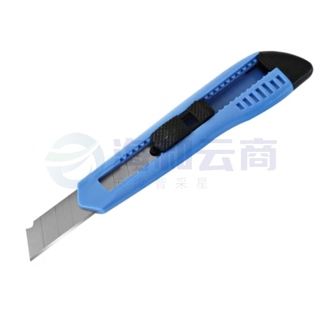 得力 2003 美工刀/裁纸刀 手动锁定 蓝色 (单位：把)