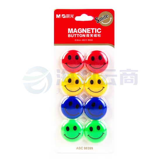 晨光 Φ28mm强磁粒 8粒装 白板磁扣彩色磁贴 ASC99399