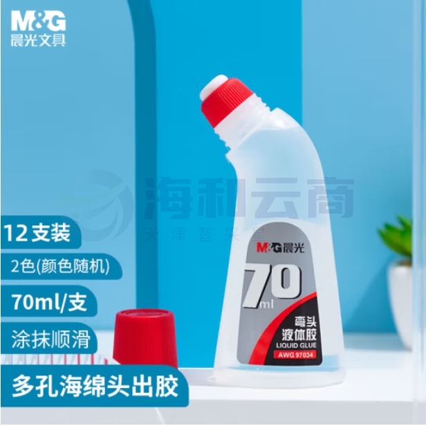 晨光70ml *12支装 高粘度弯头液体胶 液体胶水A