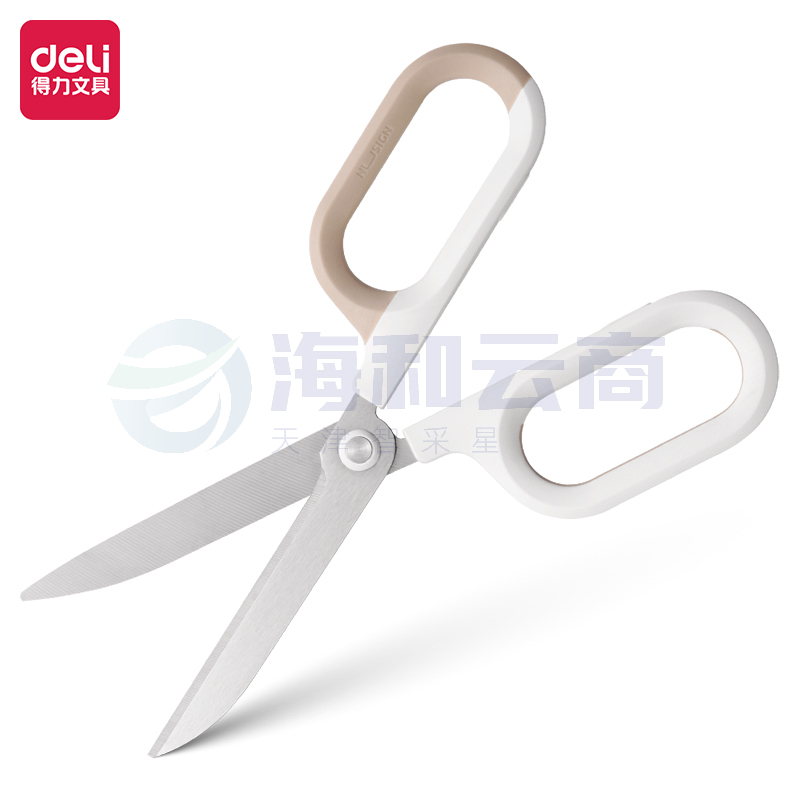 得力纽赛NS055省力剪刀(白色)尺寸180mm(把)