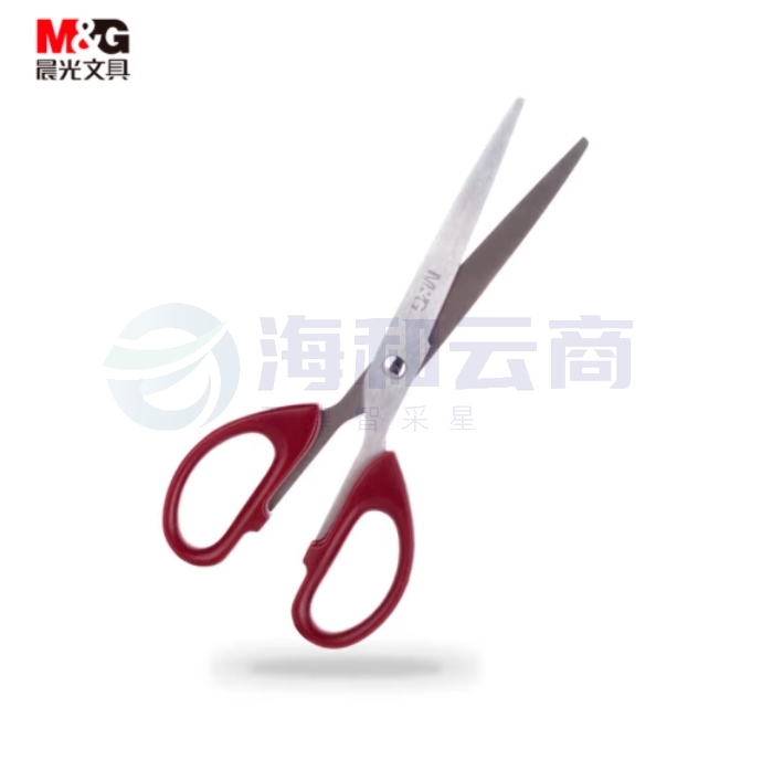 晨光180mm办公剪刀 中号手工剪纸刀 红色ASSN2249