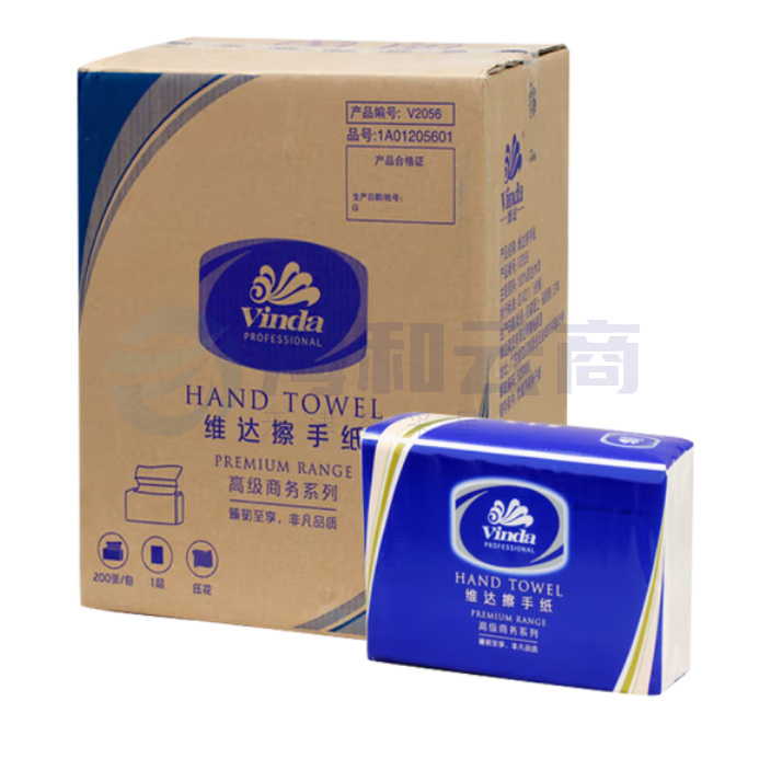 维达 单层擦手纸 VS2056 222*226MM 单层 200张/包 20包/箱