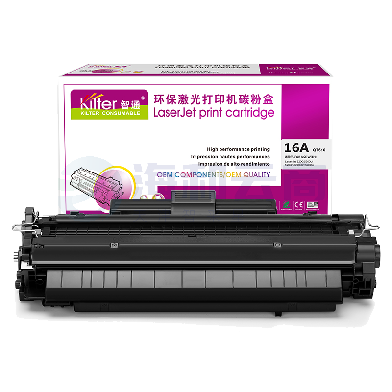 智通16A Q7516 硒鼓 黑色 12000页(A4,5%) 适用于：惠普HP Laserjet5200 5200L 5200n 5200dtn