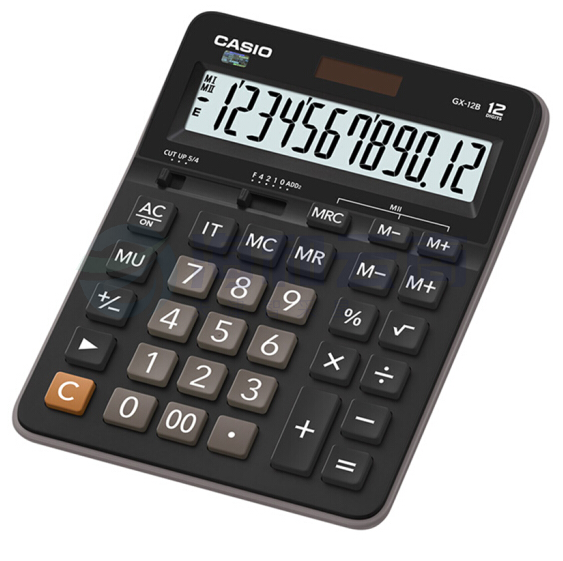 卡西欧（CASIO）GX-12B 商务计算器 超大型机 黑色经典款