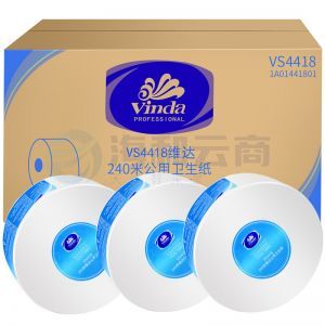 维达 商用大盘纸 VS4418 白色 112*95mm 2层 2143节/卷 12卷/件