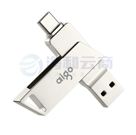 爱国者 64GB Type-C USB3.1 手机U盘 U350 银色 双接口手机电脑两用