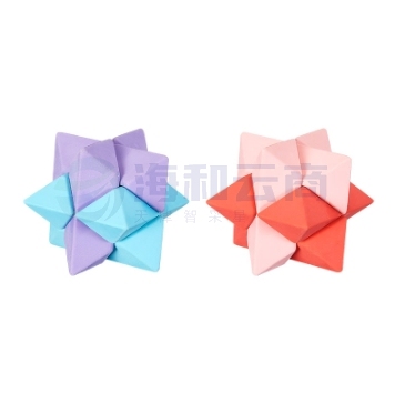 齐心 GBBZ0014 鲁班锁多角橡皮擦(国家宝藏)6个/套   货号：GD