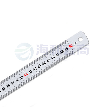 巨联（JULIAN）500MM 钢板尺 钢直尺 钢格尺