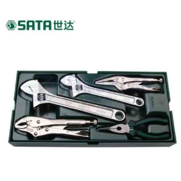 世达（SATA）工具托组套-5件活动扳手及钳子  09909