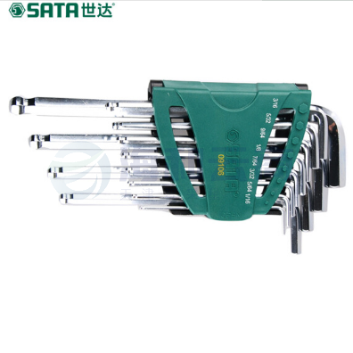 世达（SATA）12件英制加长球头内六角扳手组套货号09106