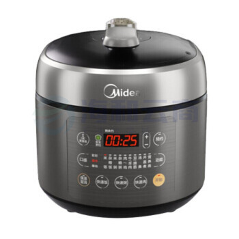 美的(Midea)电压力锅  MY-SS5053P 银色简单操作 双胆多功能压力煲5L智能24小时预约