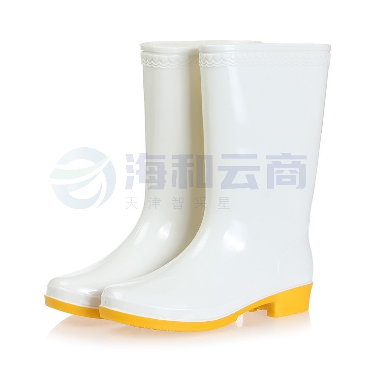 盛安42#卫生白中腰雨鞋白色雨鞋防汛雨靴