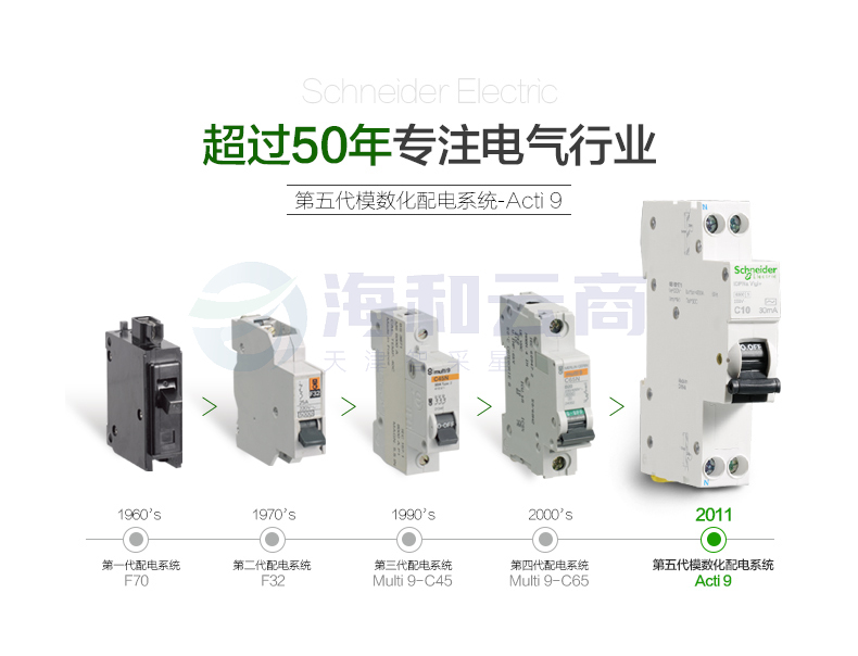 施耐德Schneider 小型断路器 微型空气开关  iC65N 3P D 50A 63A产品图片2