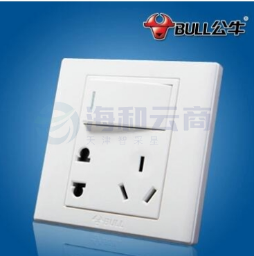 公牛一开五孔双控插座  G05E334