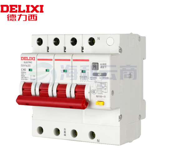 德力西电气(DELIXI ELECTRIC)DZ47SLES-4P-C40-30mA-AC型 升级款小尺寸漏电保护断路器 漏保空气开关