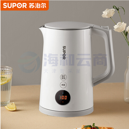 苏泊尔(SUPOR)SW-15J69A 电热水壶 多段调温烧水壶 304不锈钢保温煮水壶开水壶 养生 显温