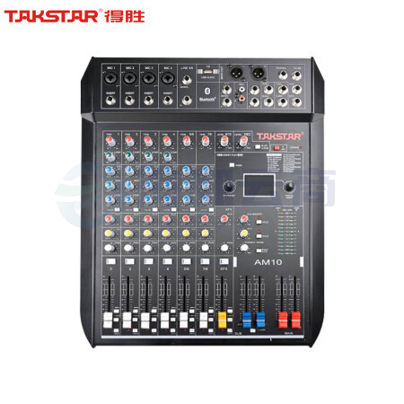 得胜(TAKSTAR)AM10 十路调音台 立体声带蓝牙USB效果器10路模拟调音台 会议户外集会活动演出模拟调音台