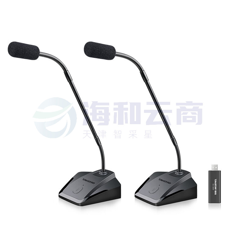 得胜(TAKSTAR) MS-580W会议麦克风 演讲会议主持广播话筒麦单指向鹅颈式无线麦克风 一拖二