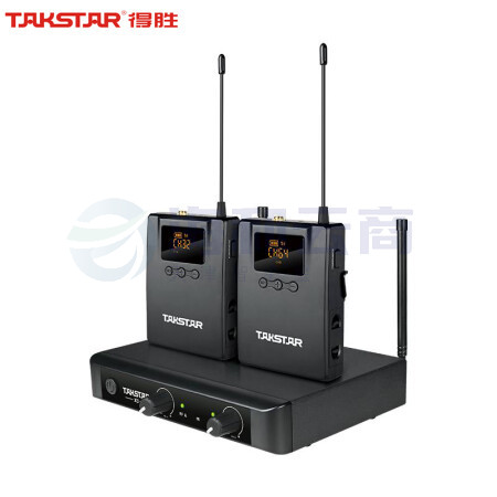 得胜(TAKSTAR)X3PP UHF无线麦克风一拖二 舞台演出直播K歌演讲领夹式头戴麦克风 黑色