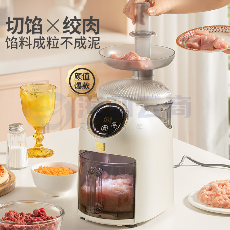 利仁(Liven)切馅机绞肉机家用料理机辅食机搅肉机 绞馅机搅拌机碎肉机电动多功能搅碎机打蒜器 QXJ-D15