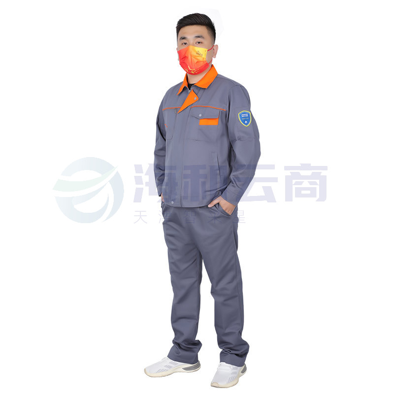 君御JY-F101纯棉阻燃工作服汽修电焊翻领耐磨制服工装批发可绣标