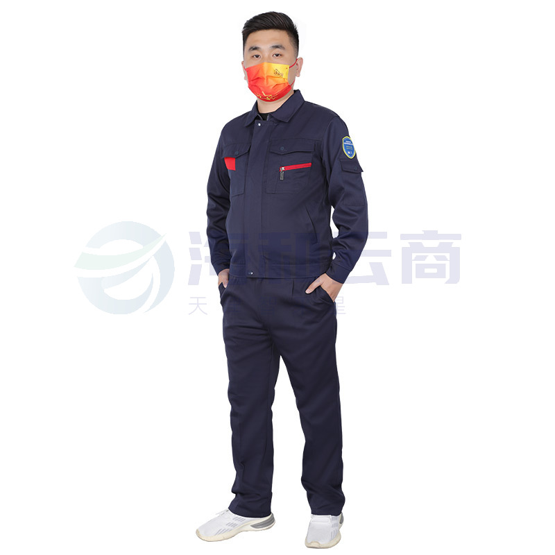 君御JY-M101防静电防酸碱工作服春秋款加油站化工厂工装厂服批发