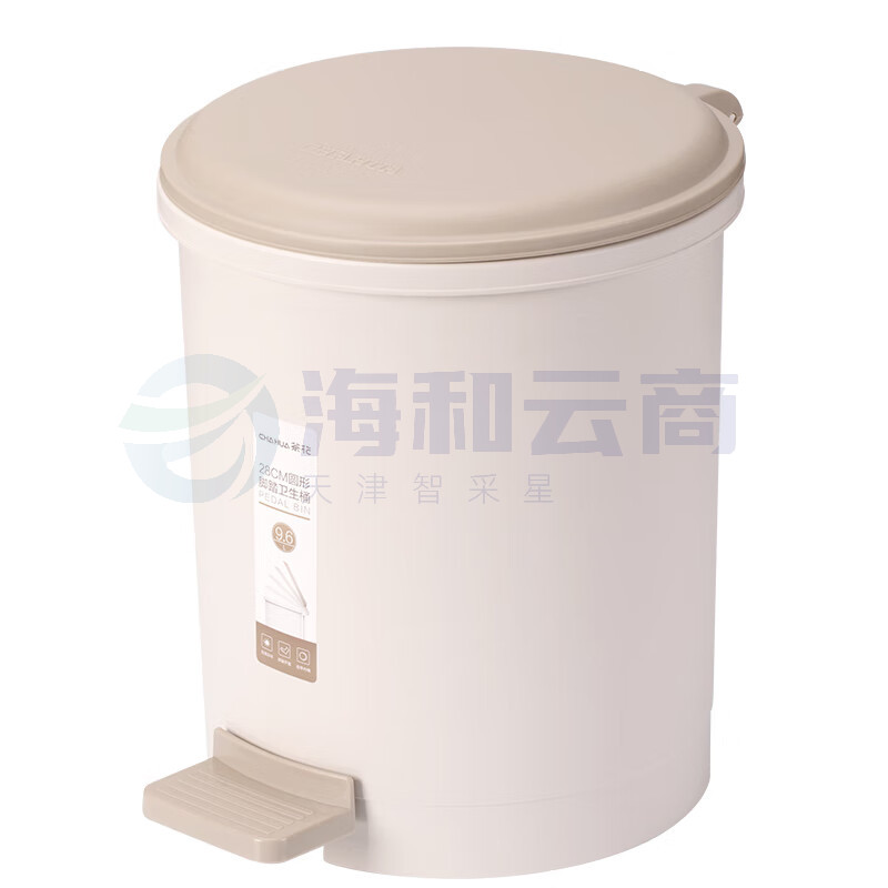 茶花1501圆形踏脚垃圾桶9.6L\27*32cm(个)