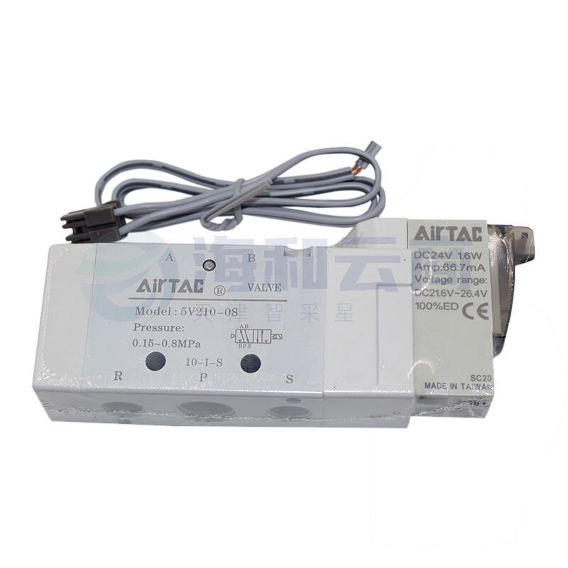 亚德客(AirTAC) 5V21008B050内部先导式电磁阀,2位5通,单电控,DIN插座式