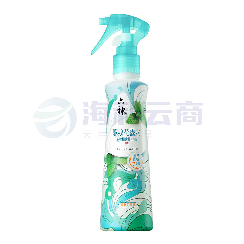 六神  驱蚊花露水清新花果香手枪泵设计188ml