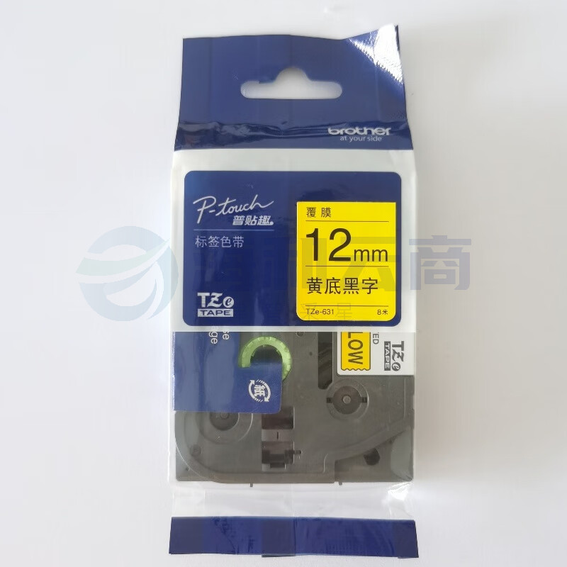 兄弟  TZe-ZS631标签机色带 12mm黄底黑字
