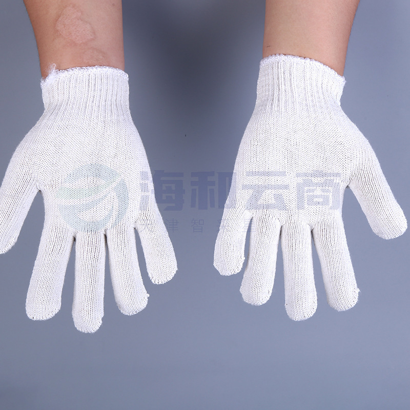君御71006线手套600g耐磨加密加厚十针灯罩棉工地搬运手套批发