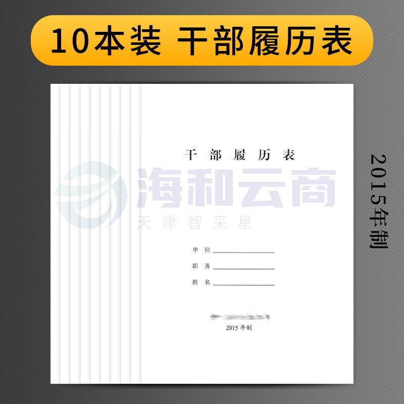 干部履历表  10本装