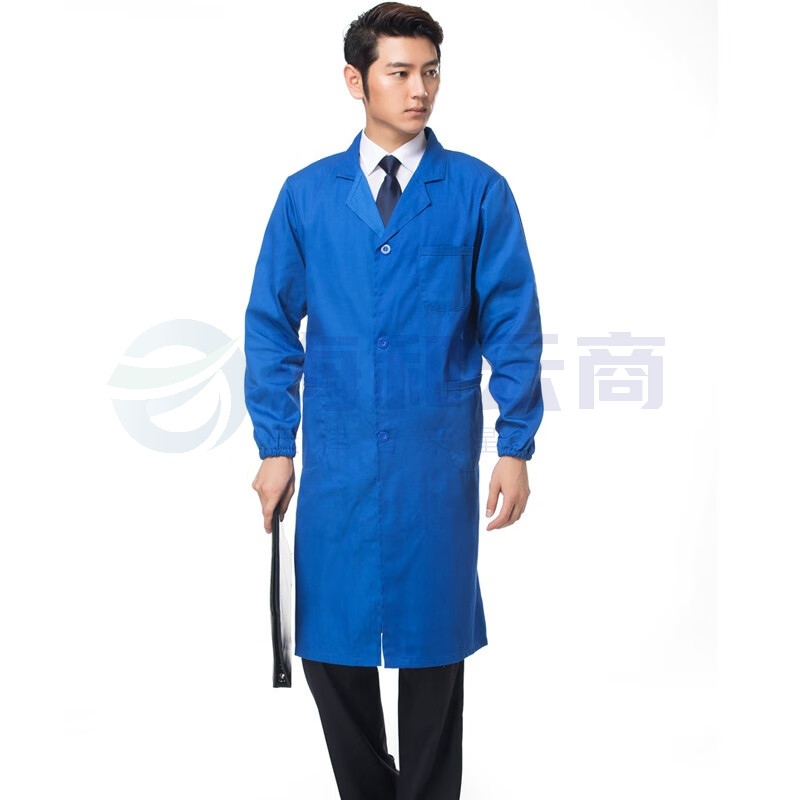 蓝大褂工作服 男女士实验室大褂子长款搬货搬运工衣服 耐磨长大褂 宝蓝色