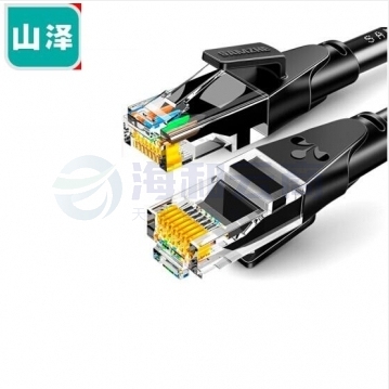 山泽(SAMZHE)六类网线 CAT6类千兆极速8芯双绞 工程电脑宽带电脑网络跳线成品网线 黑色15米 WD6150 WL.877