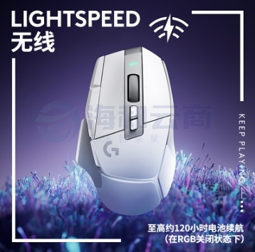 罗技（G） G502X有线/无线游戏鼠标HERO传感器电竞机械大手宏编程吃鸡LOL英雄联盟 【G502X 无线款】白色