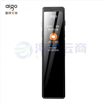 爱国者aigo录音笔R6811 32G一键录音TF卡扩容智能专业录音 高清降噪录音器 学习会议培训采访 黑 IT.1711