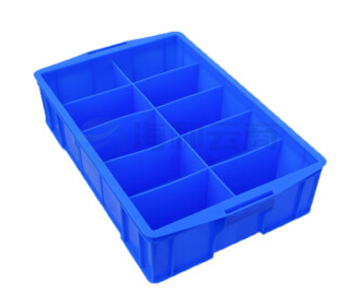 分格塑料周转箱10格 加盖(