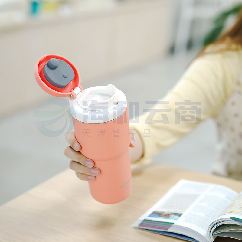 乐扣乐扣(LOCK&LOCK) 初见弹跳保温杯内胆镀钛LHC3291橘色480mL (