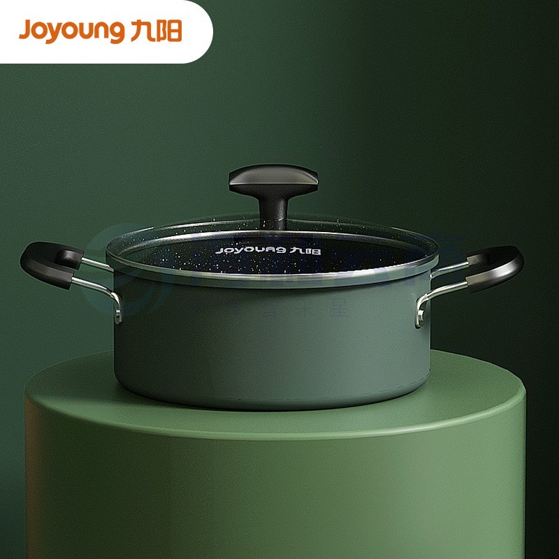 九阳(Joyoung)麦饭石色不粘锅具套装炒锅煎锅汤锅奶锅厨具三件套装 CF-T0563  (