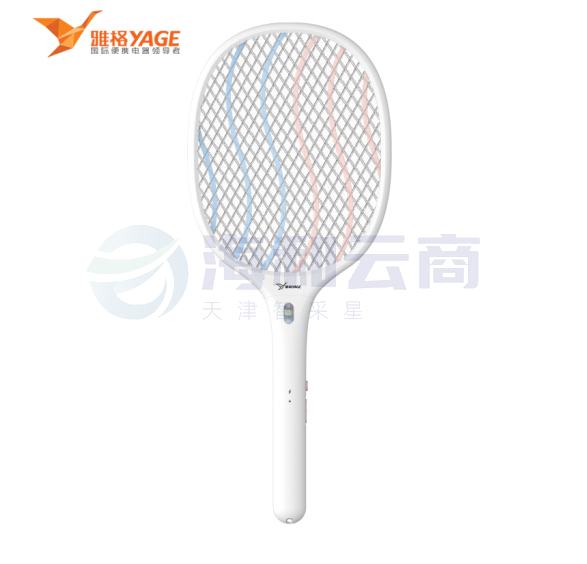 雅格 YG-D112 电蚊拍带LED照明USB充电式家用灭蚊拍灭蚊虫蚊子拍驱蚊灭蚊器苍蝇拍