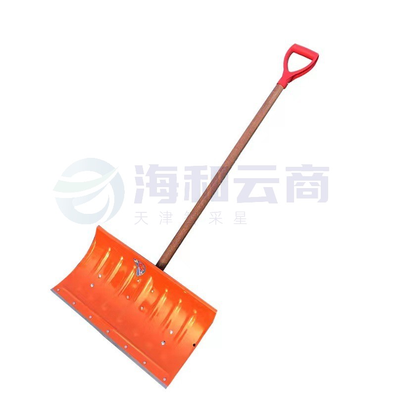加厚大号家用收粮清粪除雪工具 桔色加钢刃雪铲雪铲推雪铲子锰钢推雪板