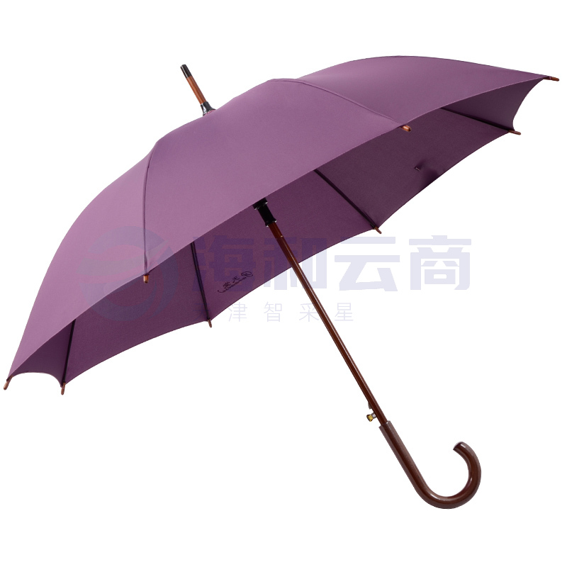 天堂伞弯柄伞木柄伞直杆伞晴雨伞长柄伞半自动伞定制广告伞印刷logo印字 118e 紫色