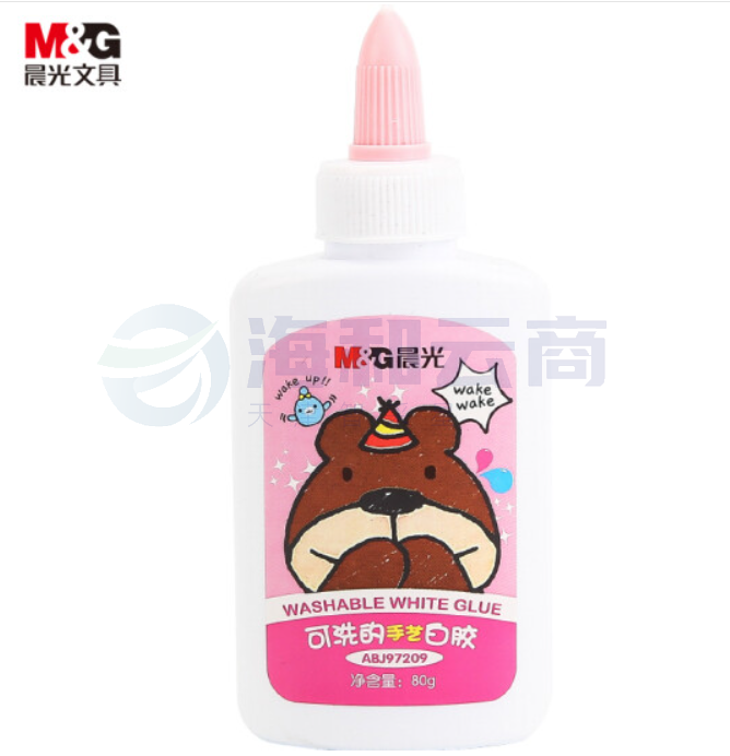 晨光(M&amp;G)文具80g可水洗学生手工DIY白胶 美术课高粘性白乳胶水 单个装(颜色随机)ABJ97209