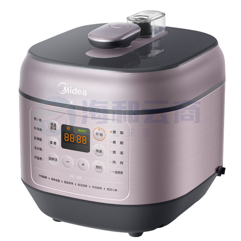 美的（Midea）电压力锅家用5L双内胆一锅双煮 排气不粘锅无水焗开盖住汤粥饭蒸煮MY-EYL5041