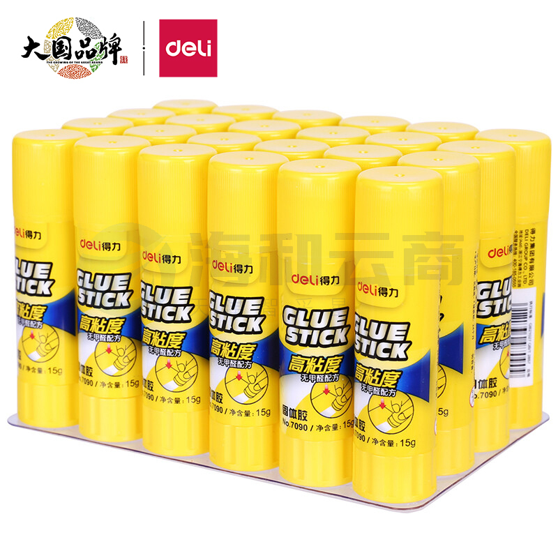 得力(deli)15g高粘性固体胶水 24支装 27050
