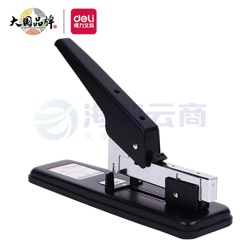 得力(deli)100页重型订书机 适配23/6~23/13订书钉 黑色33349