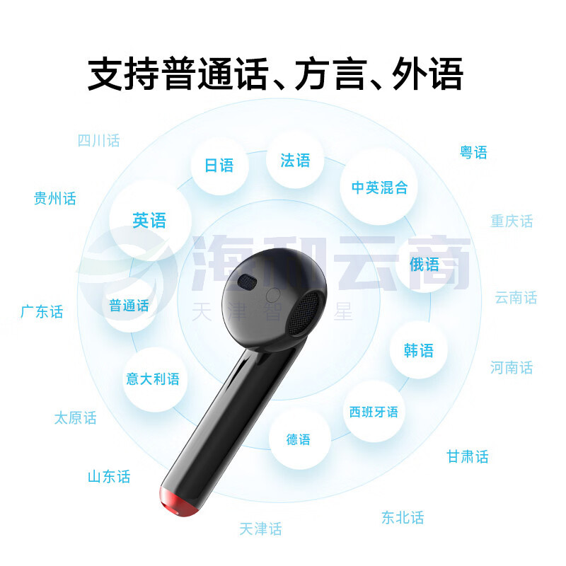 科大讯飞（iFLYTEK）智能录音耳机iFLYBUDS lite 无线蓝牙耳机 通话降噪 通话录音即时转写 20H续航 触控