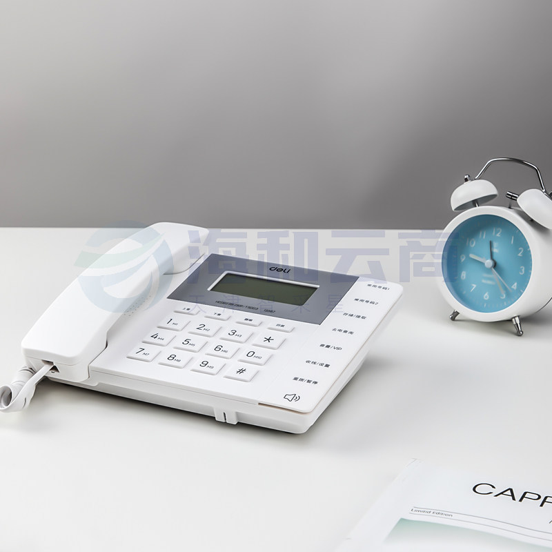 得力电话机办公室话机固话2025新款有线固定来电显示家庭座机家用